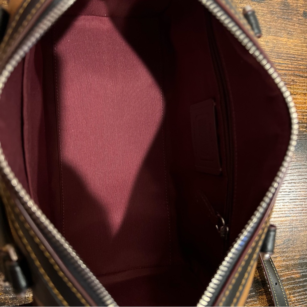 Coach, Rowan Satchel In Signature Canvas With Leopard Print - Picture 10 of 14